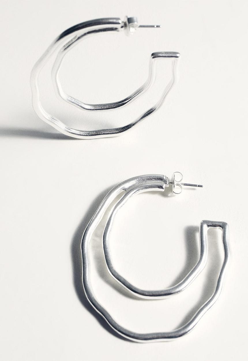 MANGO - Earrings cece - silver
