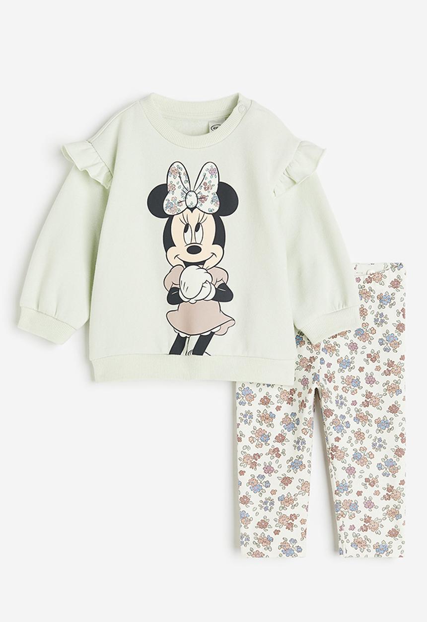 H&M - 2-piece printed cotton set - green multi