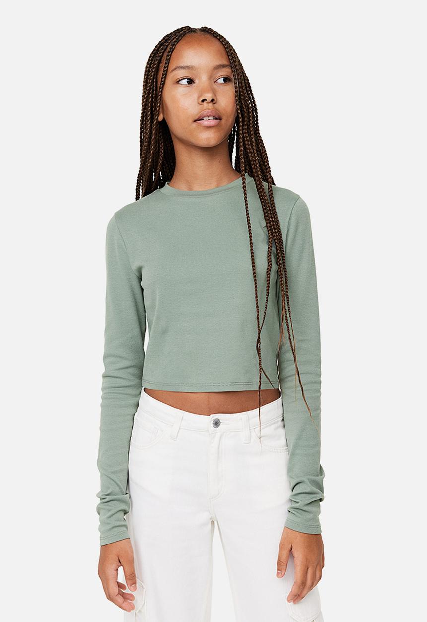 H&M - Long-sleeved jersey top - green
