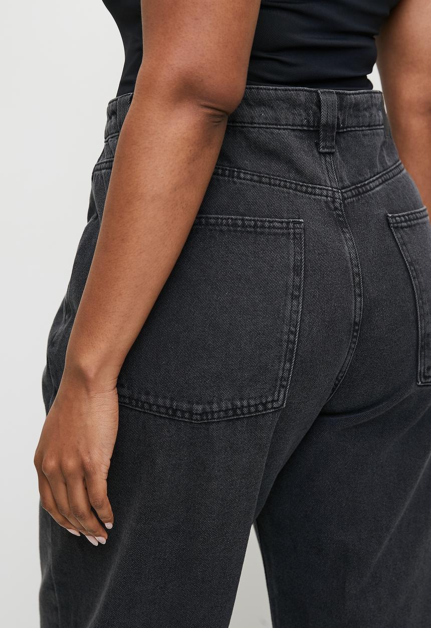 Cotton On - Plus Super Baggy Jean-Graphite Black