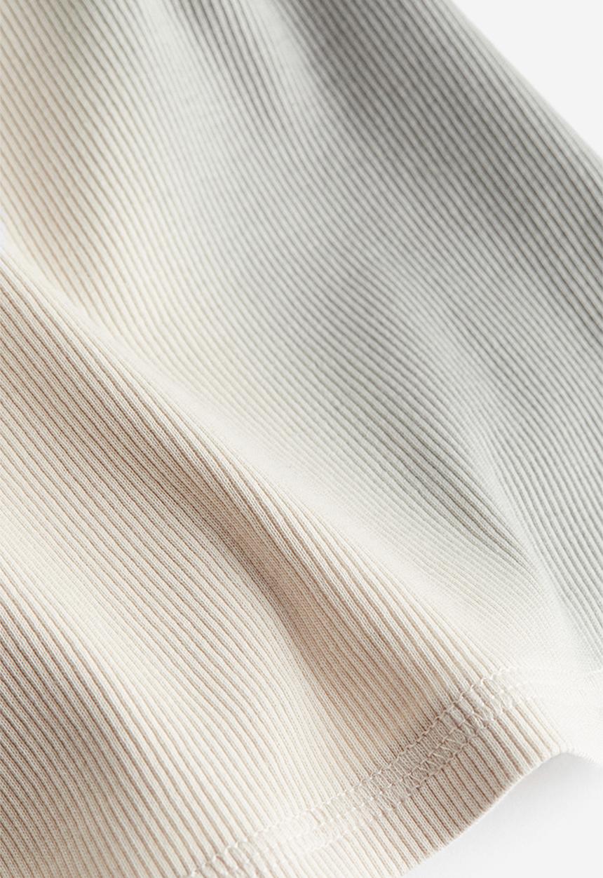 H&M - Fitted T-shirt - Light beige Tie-dye