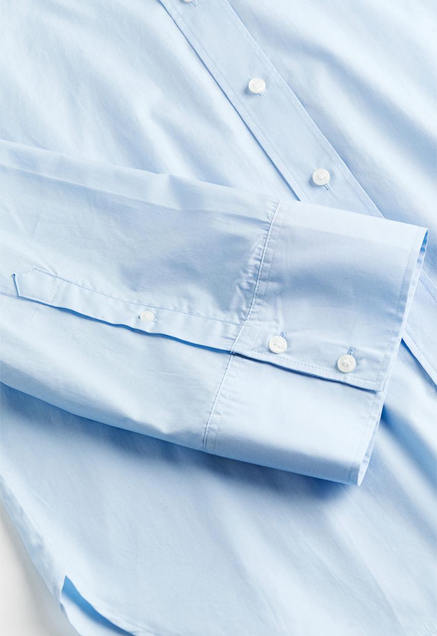 H&M - Oversized cotton shirt - light blue
