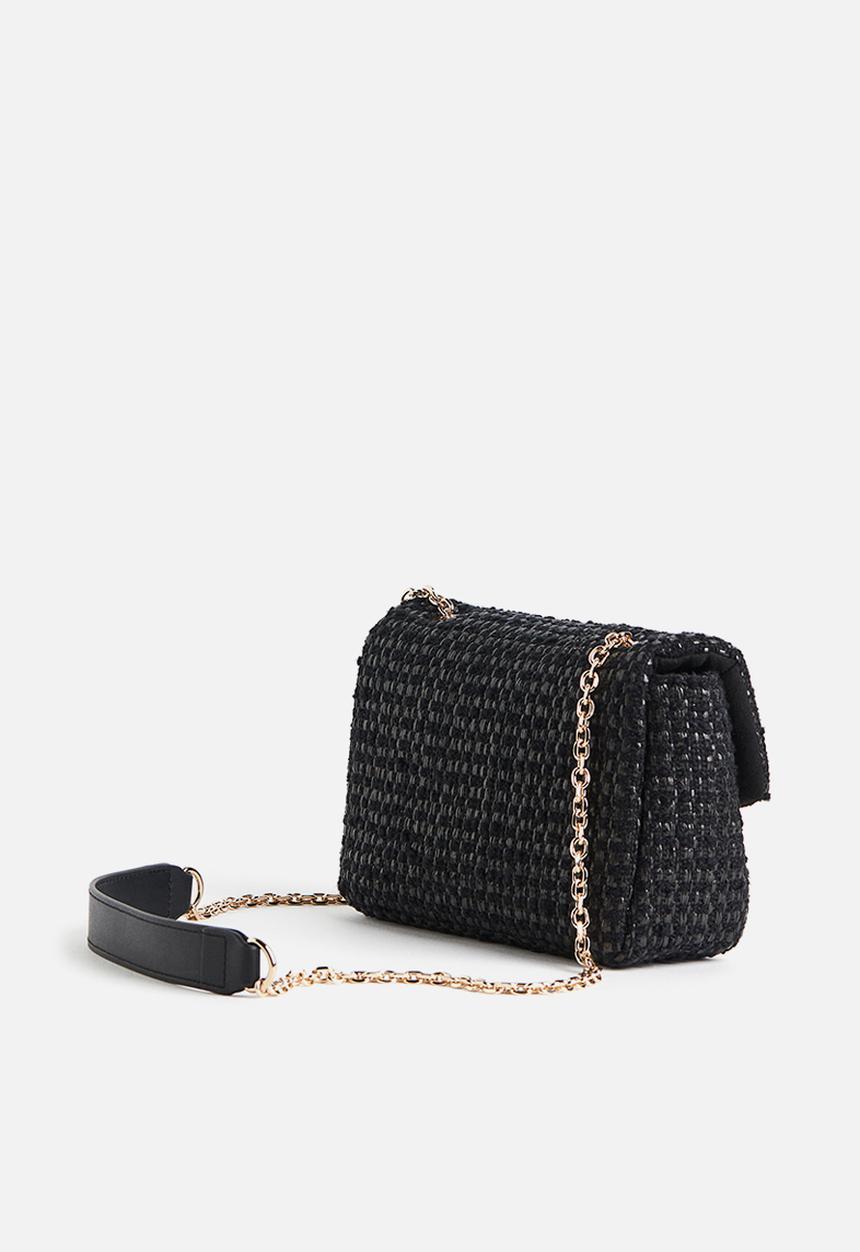 H&M - Textured-weave crossbody bag - black