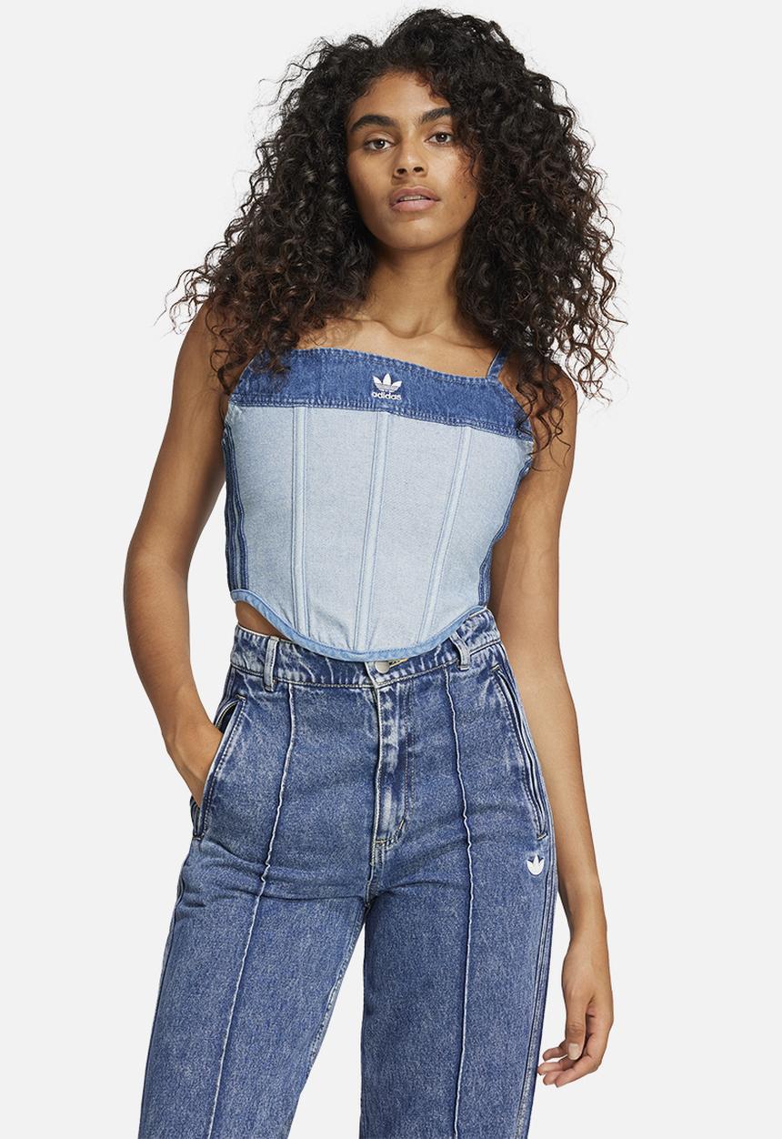 adidas Originals - Ksenia Corset - Medium Blue Denim/Light Denim
