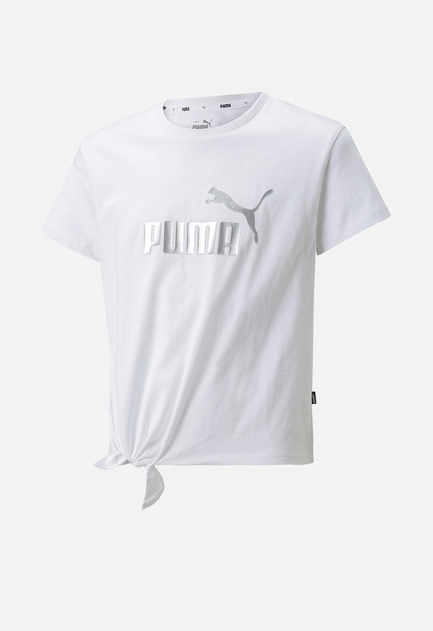 PUMA - Ess+ Logo Knotted Tee G - Puma White