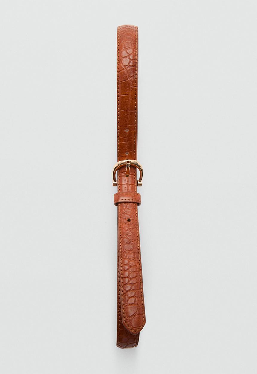 MANGO - Belt mev - brown