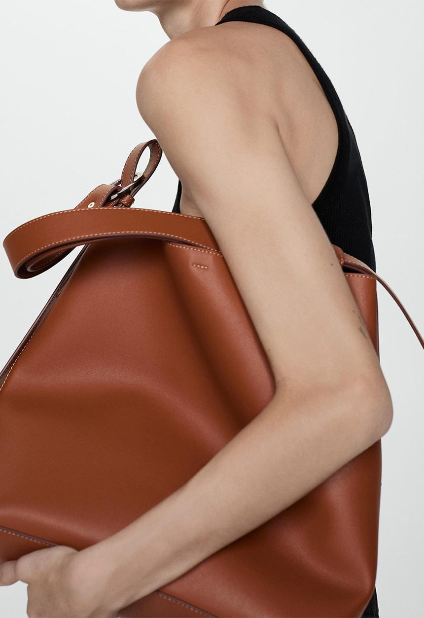 MANGO - Bag nefer - medium brown
