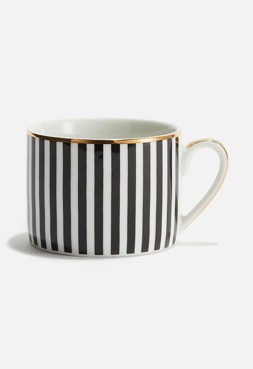 H&M - Porcelain cup - white striped