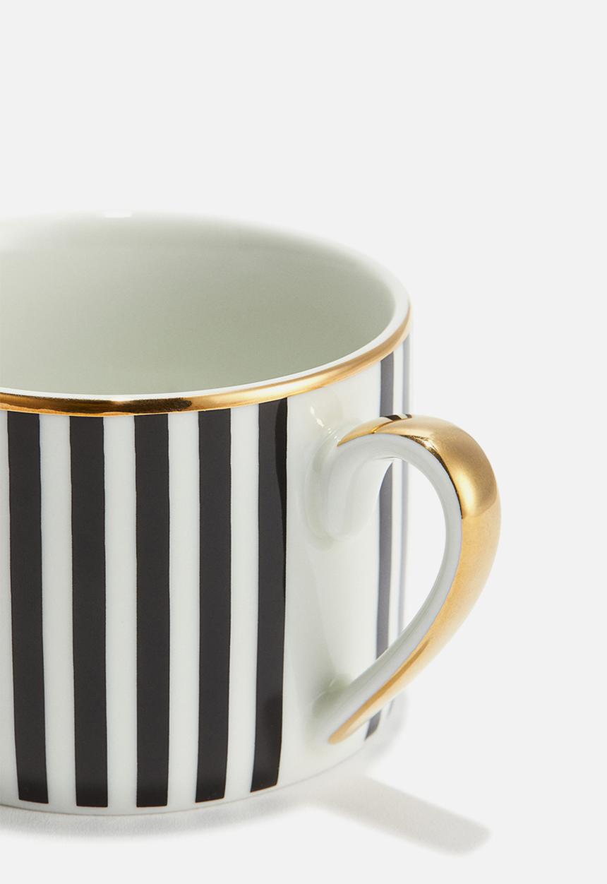 H&M - Porcelain cup - white striped