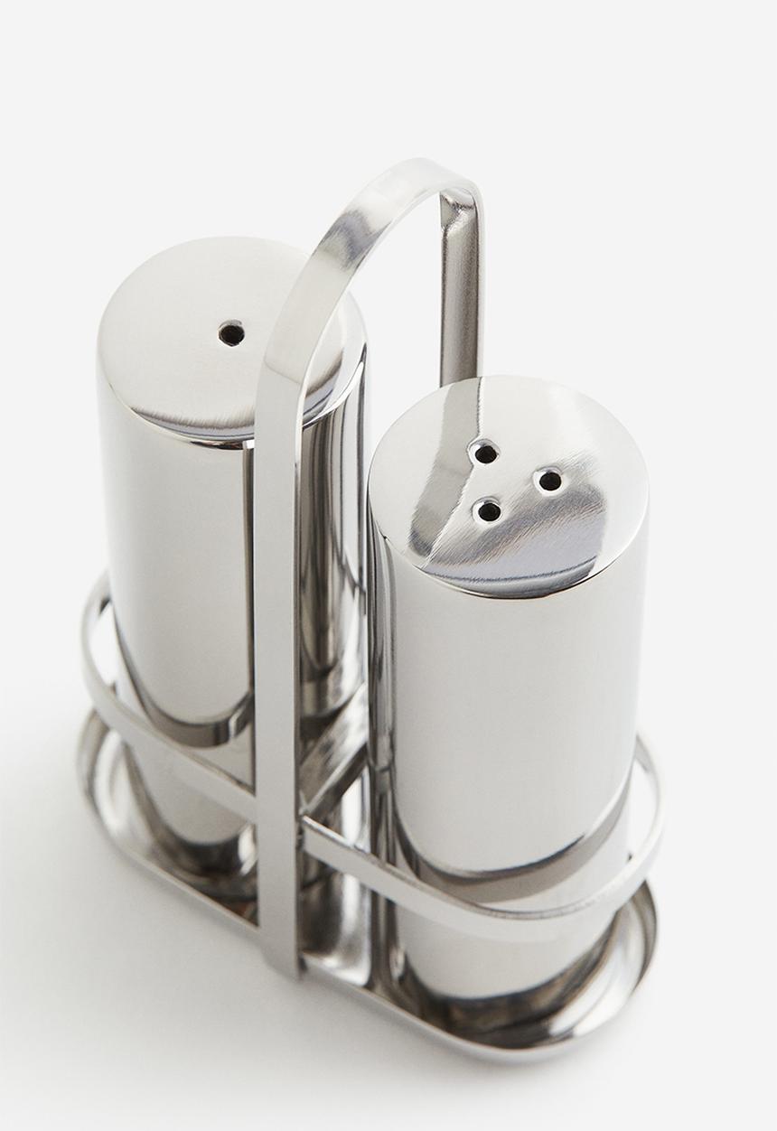 H&M - Metal salt and pepper shakers - silver-coloured