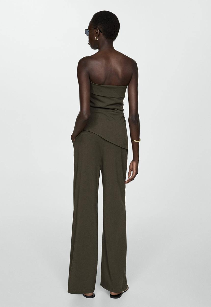 MANGO - Trousers Riga - Beige/Khaki