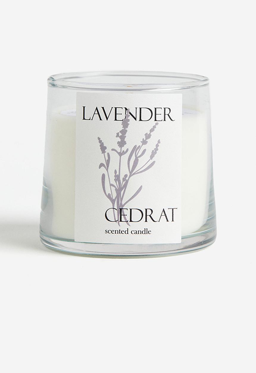 H&M - Scented candle in glass holder - white 