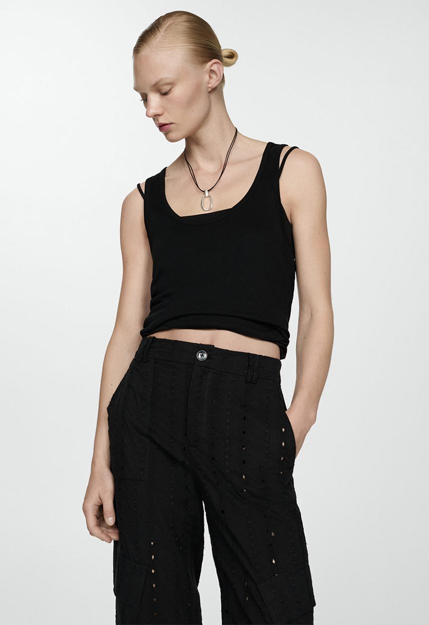 MANGO - Trousers Oslo - Black