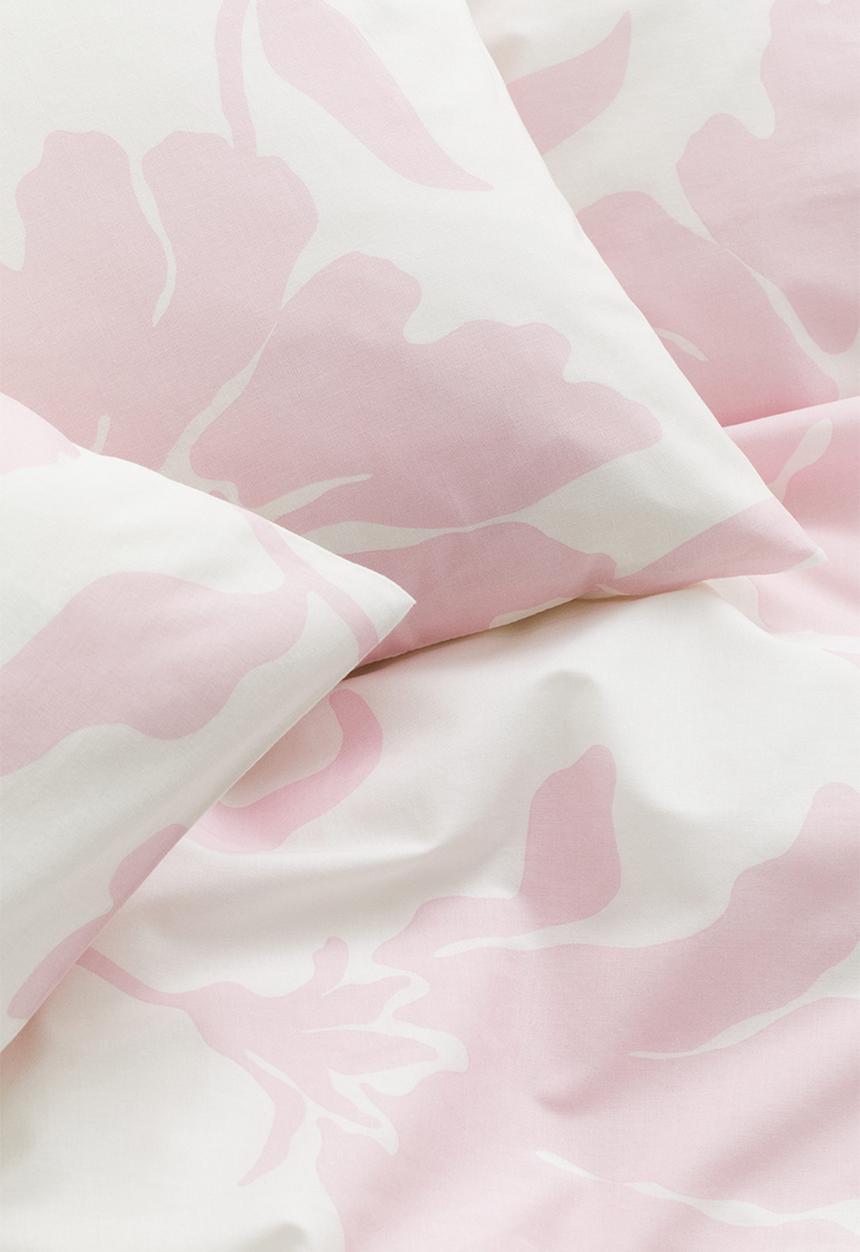 H&M - Floral double duvet cover set - pink