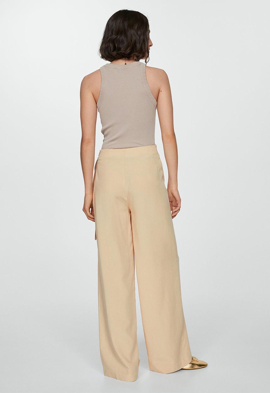 MANGO - Trousers Pareo - Light Beige
