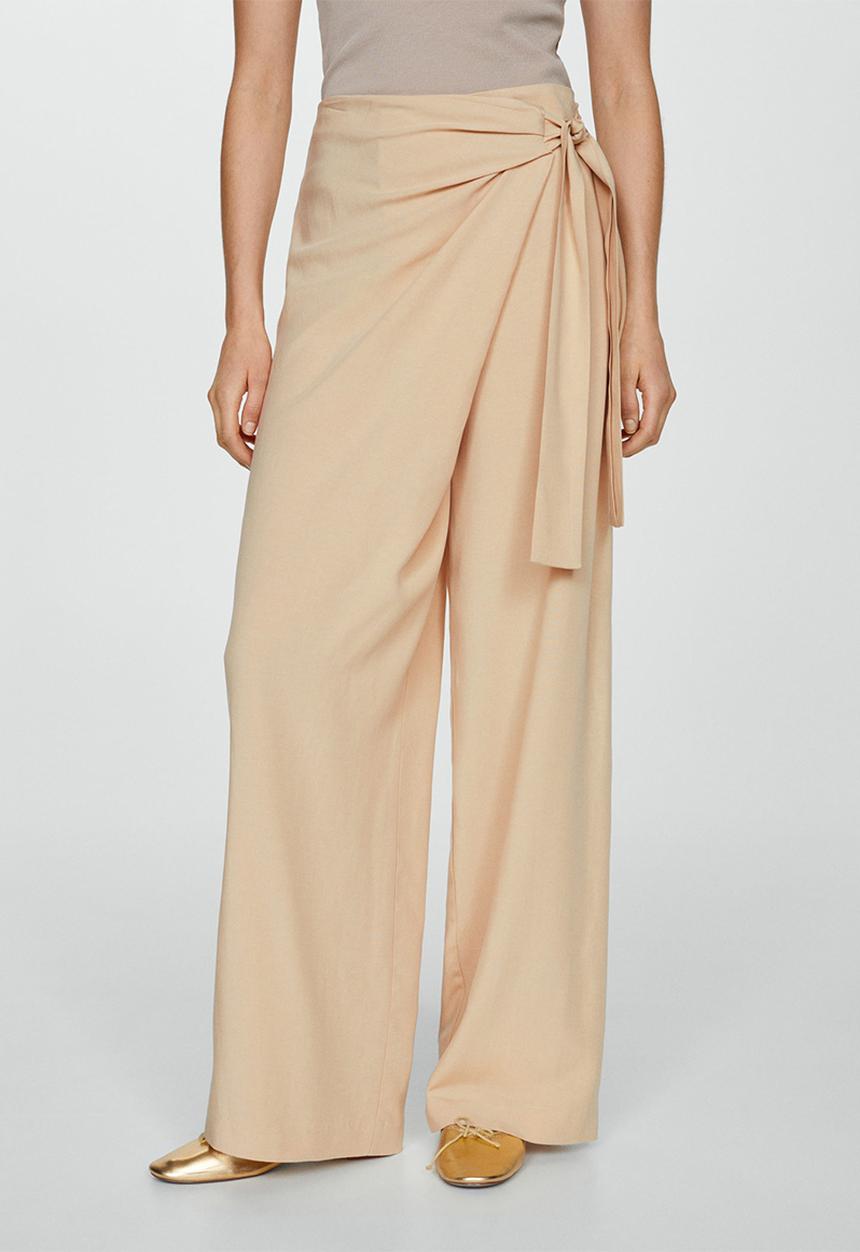 MANGO - Trousers Pareo - Light Beige