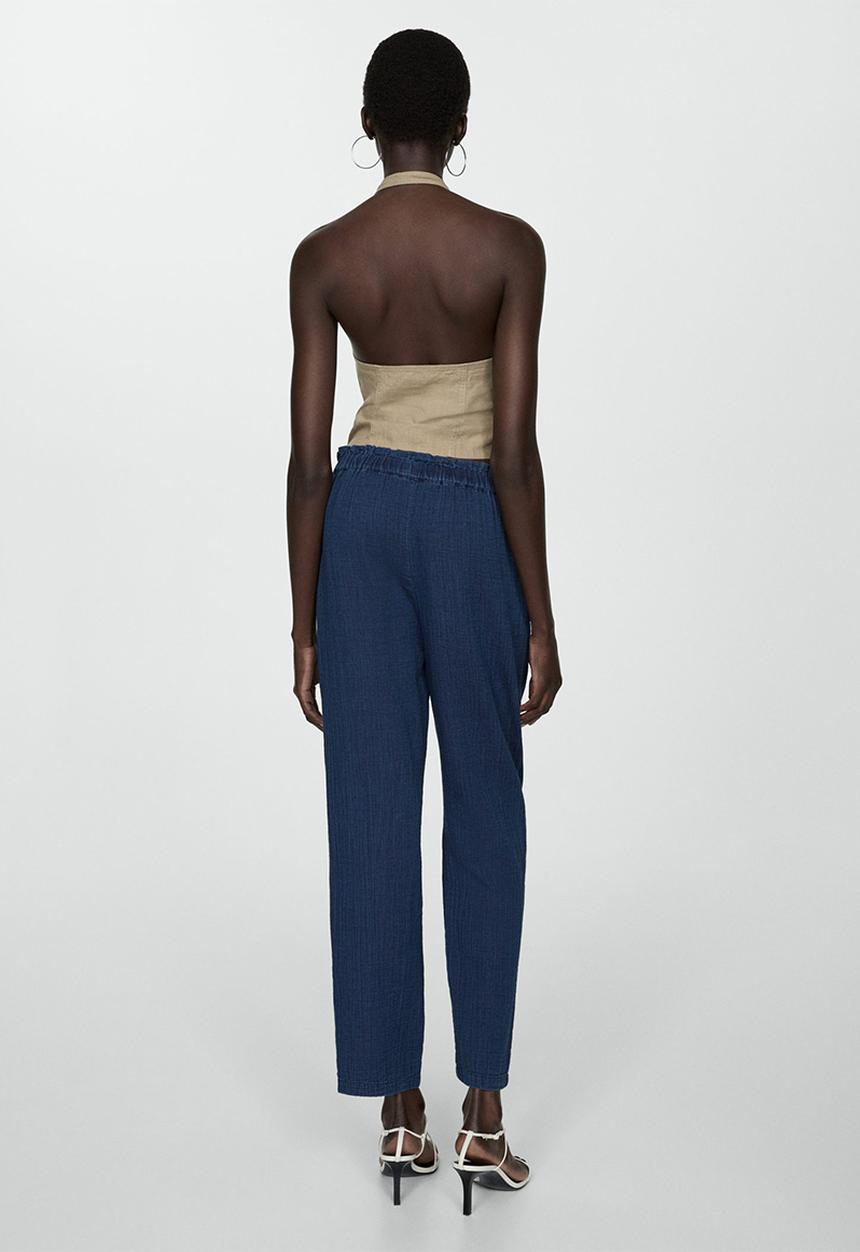 MANGO - Trousers Indie - Dark Blue
