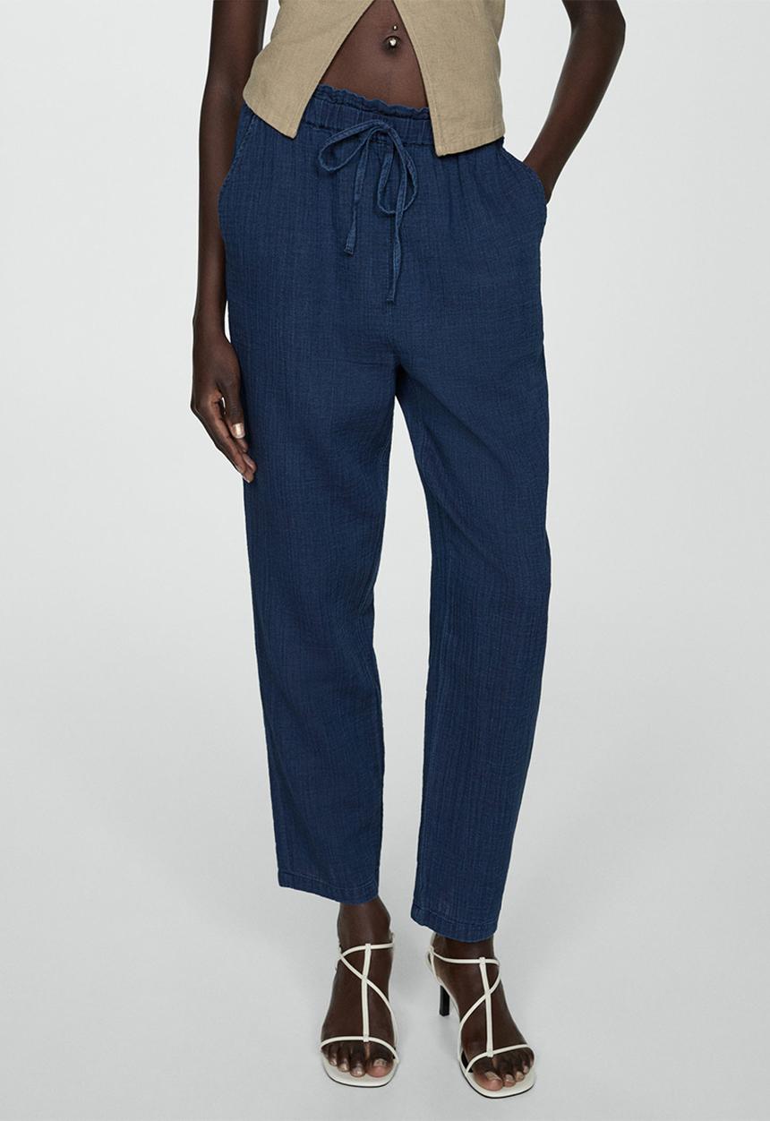 MANGO - Trousers Indie - Dark Blue