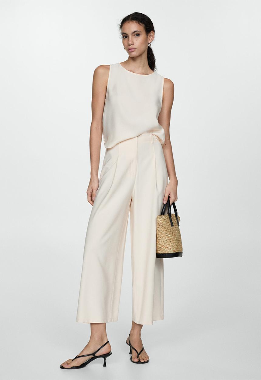 MANGO - Trousers Bosco-H - Light Beige