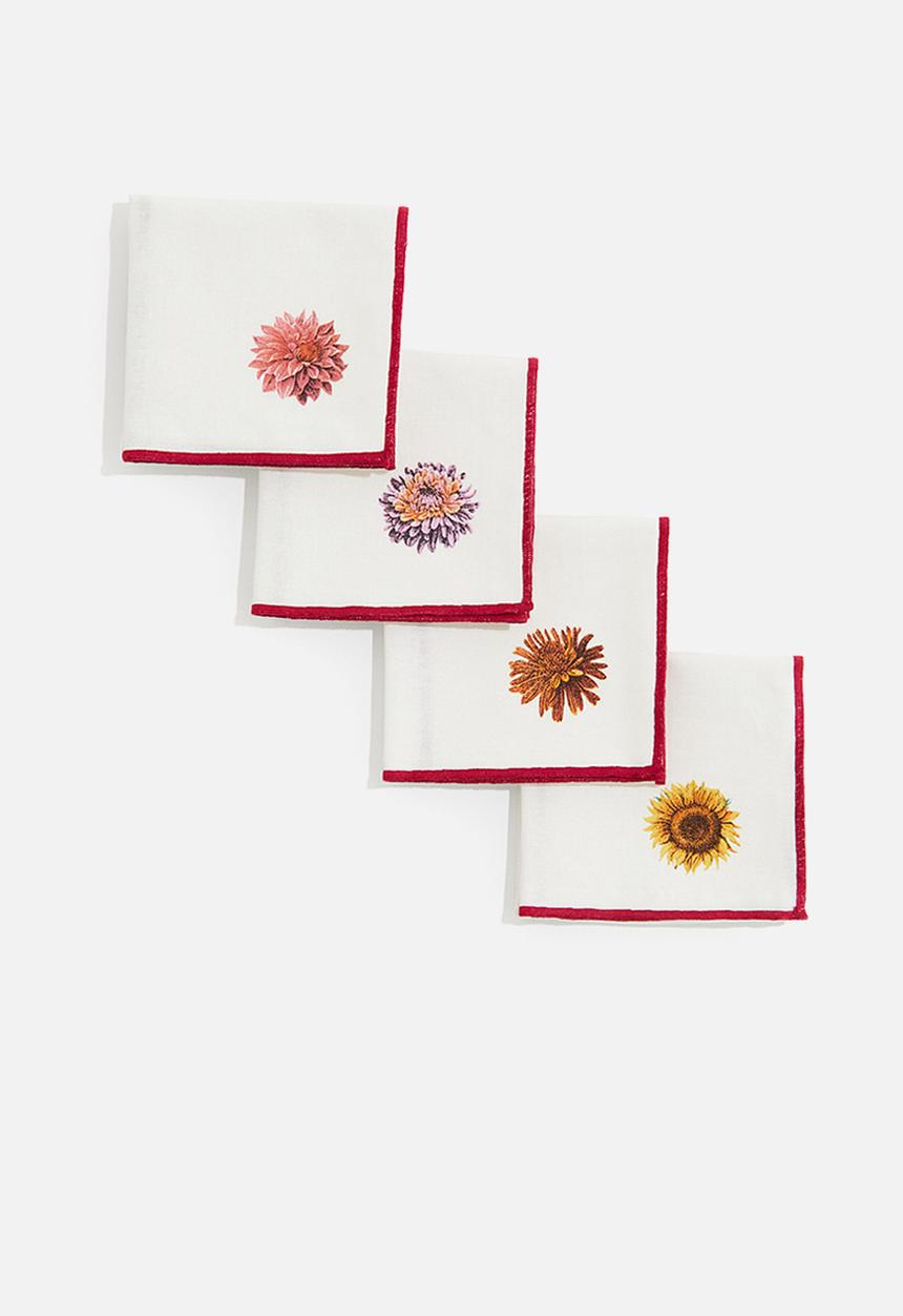 H&M - 4-pack napkins - white