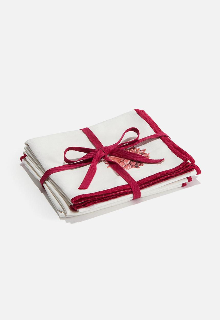 H&M - 4-pack napkins - white