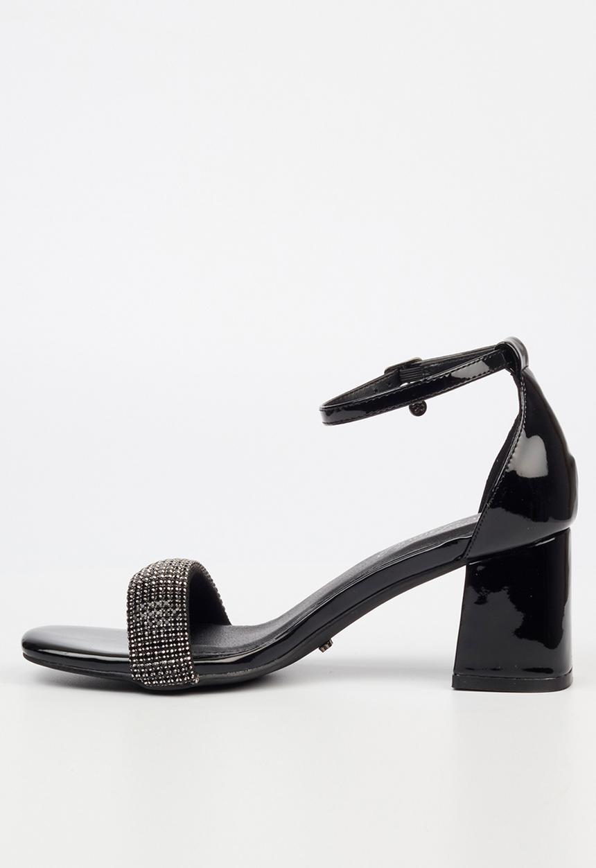 Miss Black - Bardot 3 block heel - black