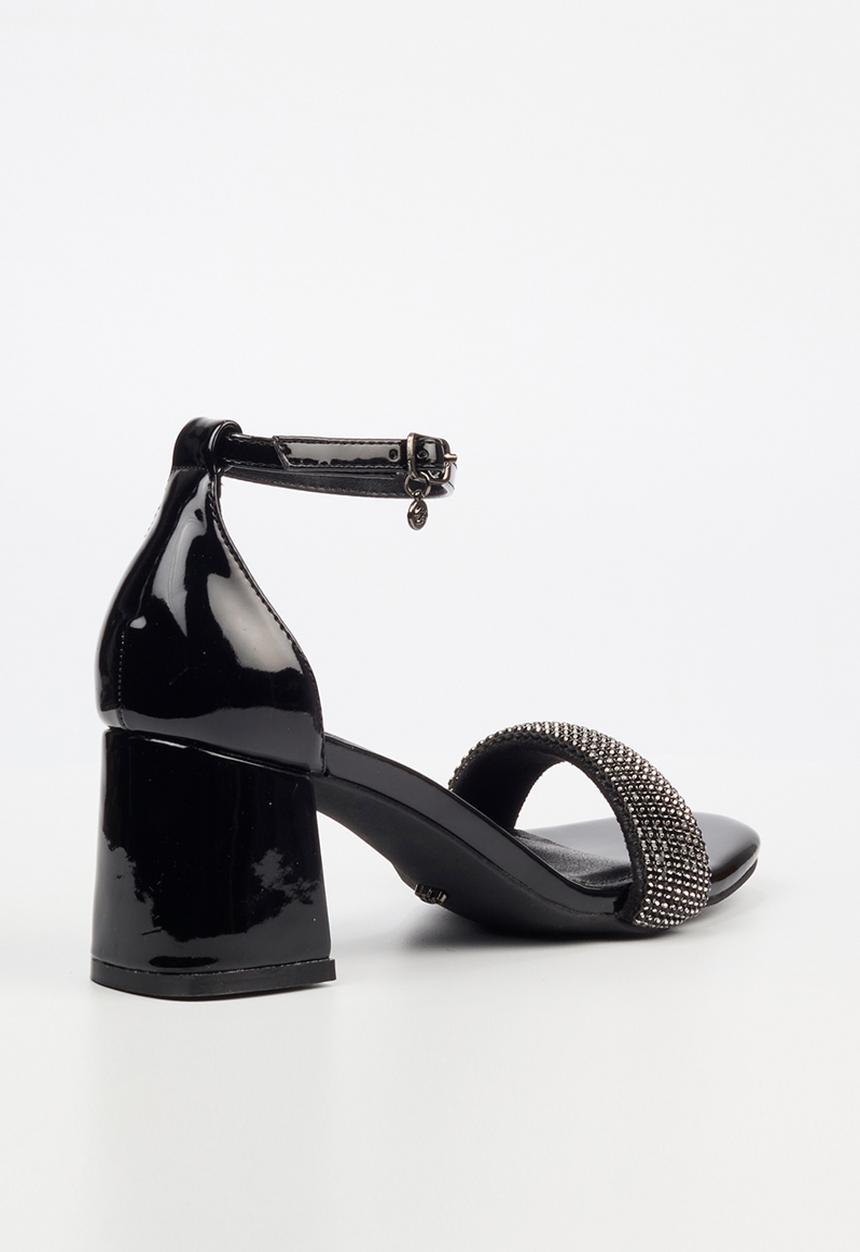 Miss Black - Bardot 3 block heel - black