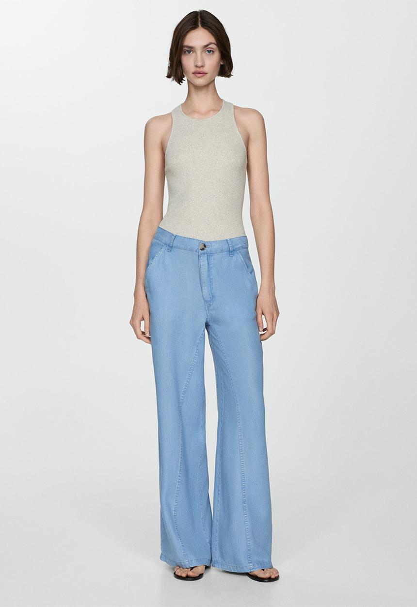 MANGO - Trousers Bianca - Open Blue
