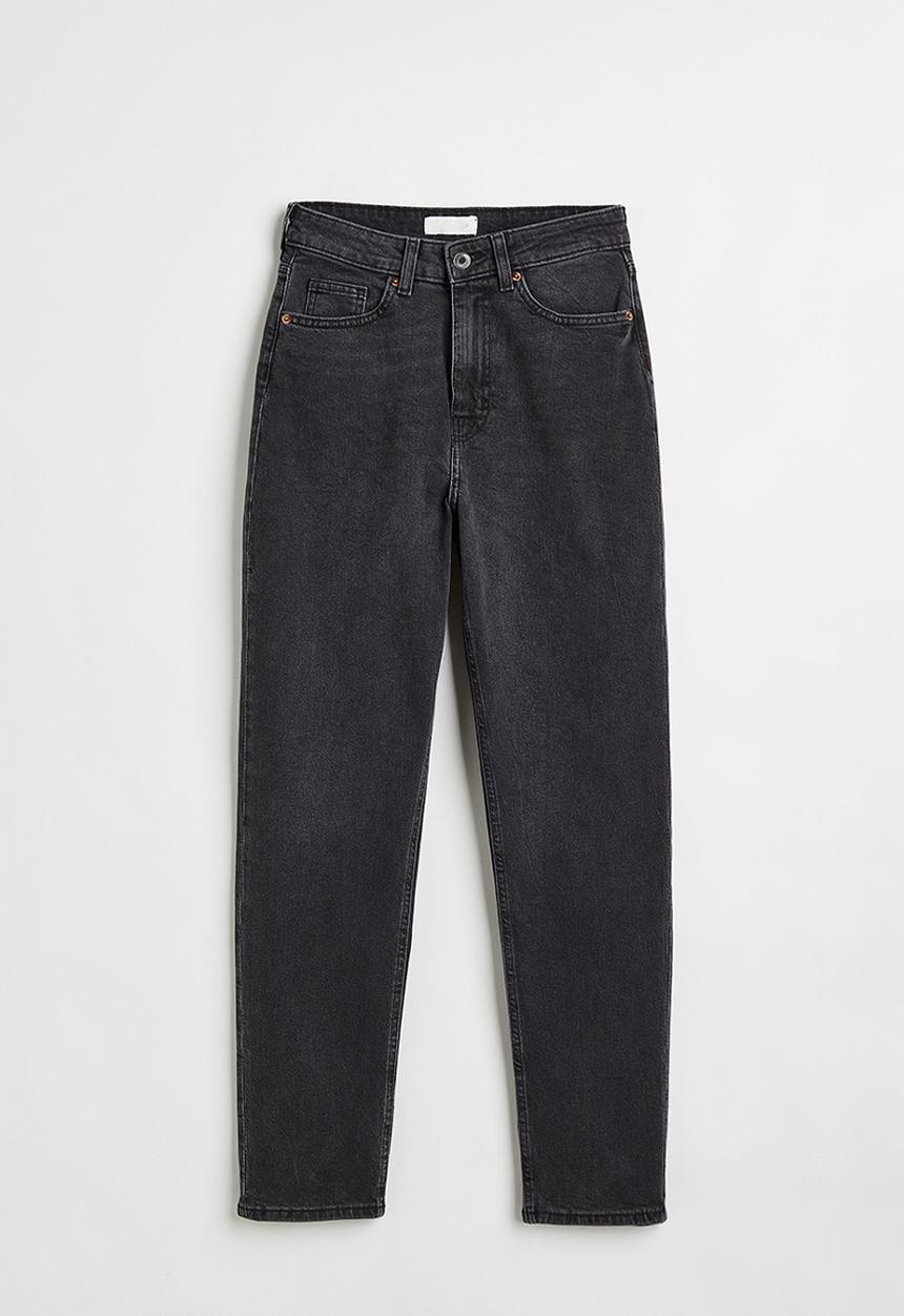 H&M - Slim mom high ankle jeans - grey