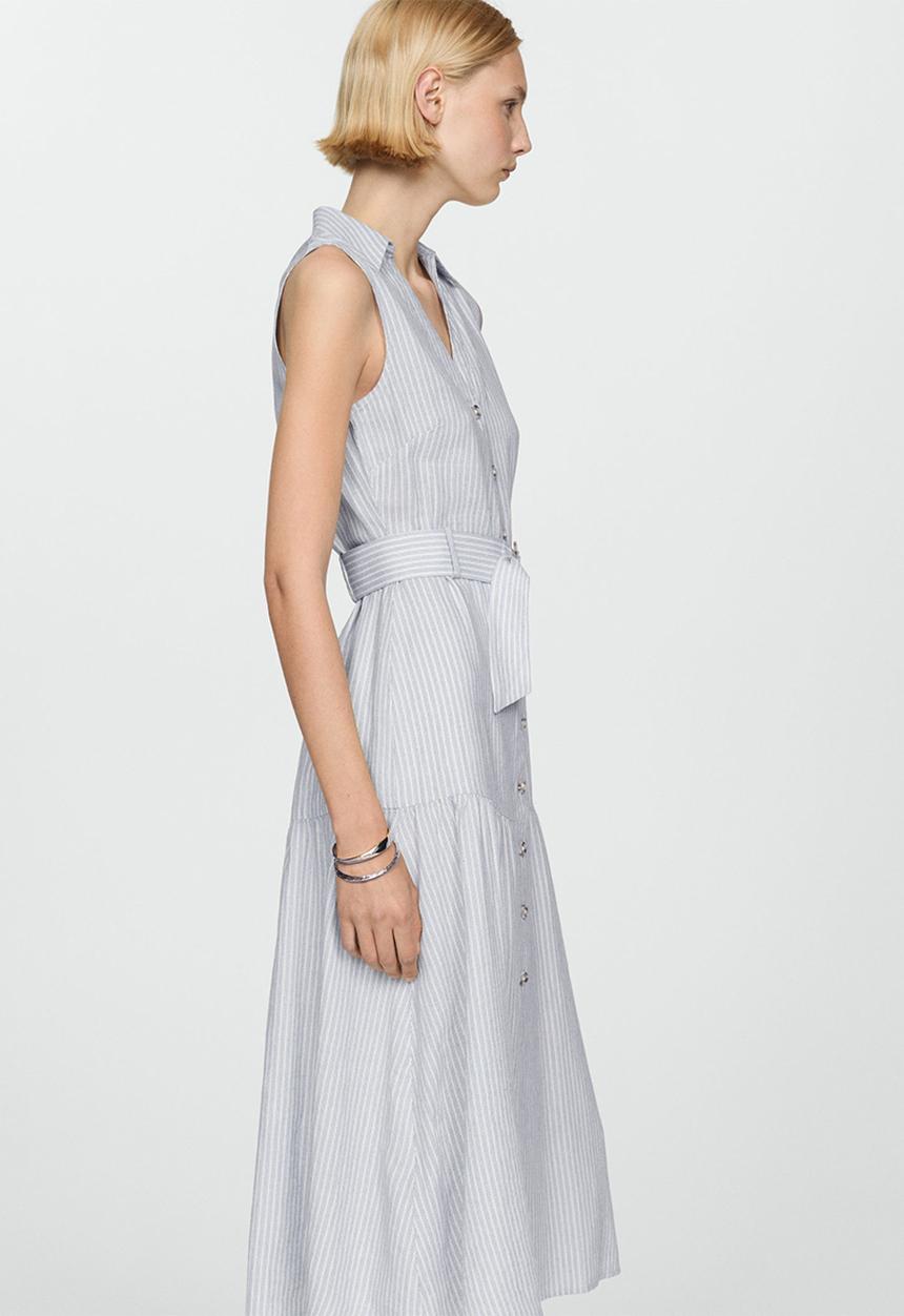 MANGO - Dress Zamore - Medium Blue
