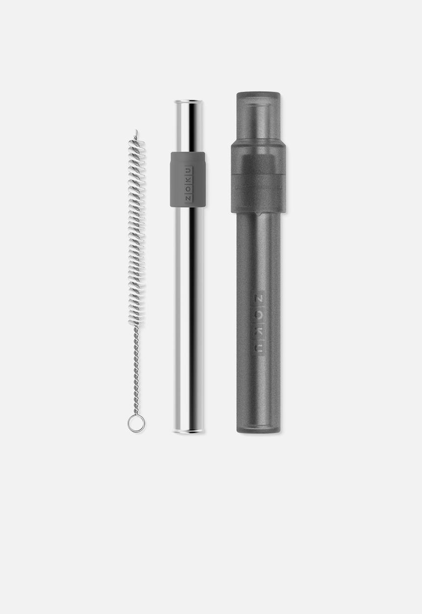 Zoku - Zoku Jumbo Pocket Straw - Charcoal