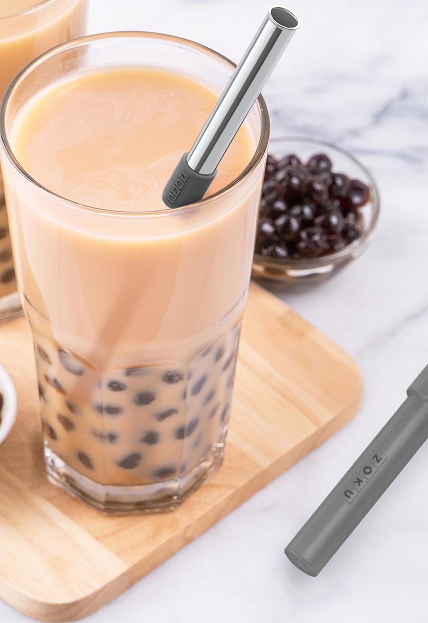 Zoku - Zoku Jumbo Pocket Straw - Charcoal