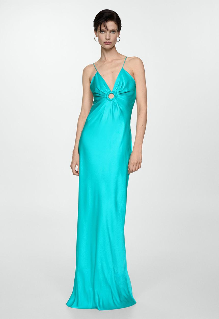 MANGO - Dress Aurora - Turquoise