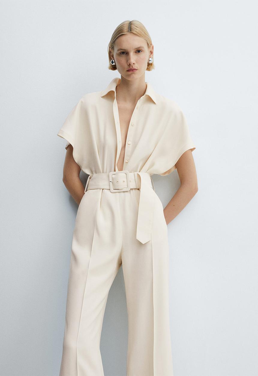 MANGO - One-Piece Suit Nantes - Light Beige