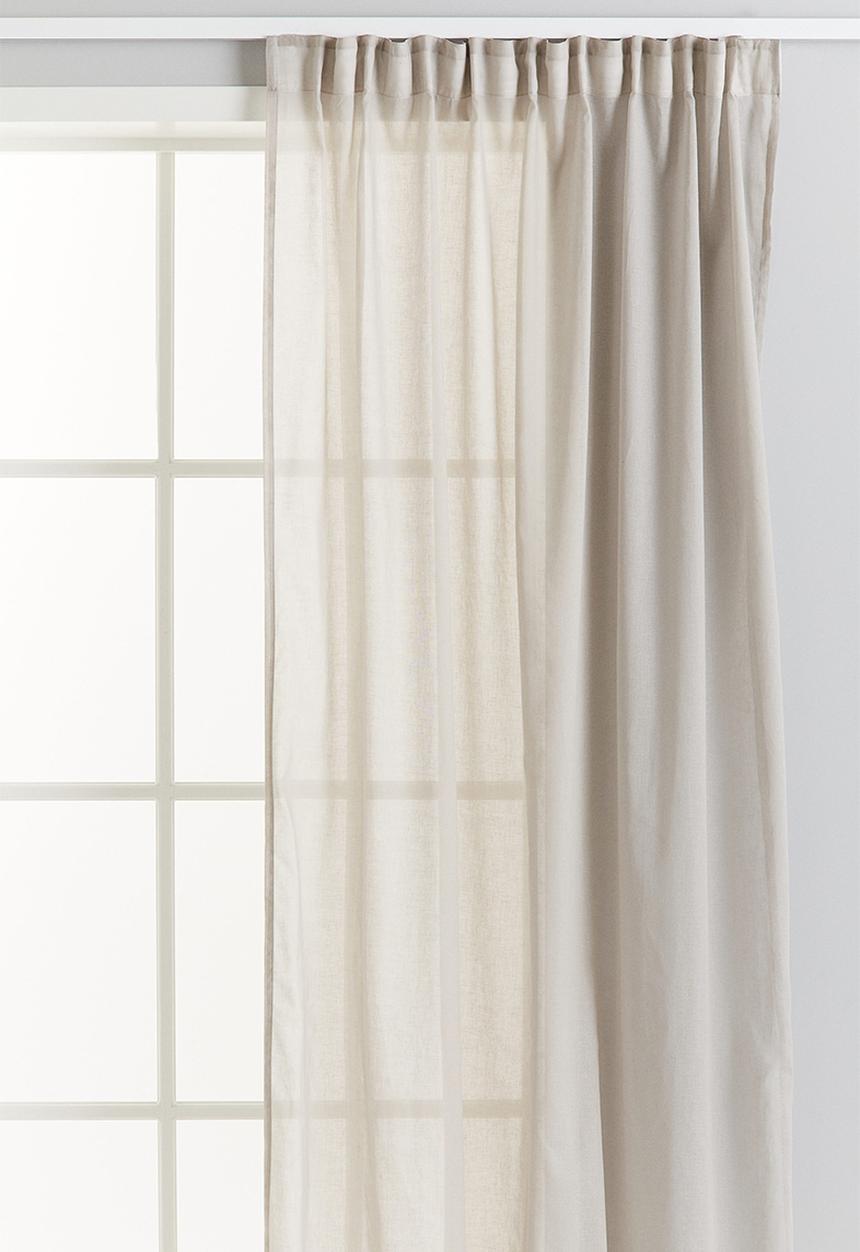 H&M - 2-Pack airy multiway curtains - light beige