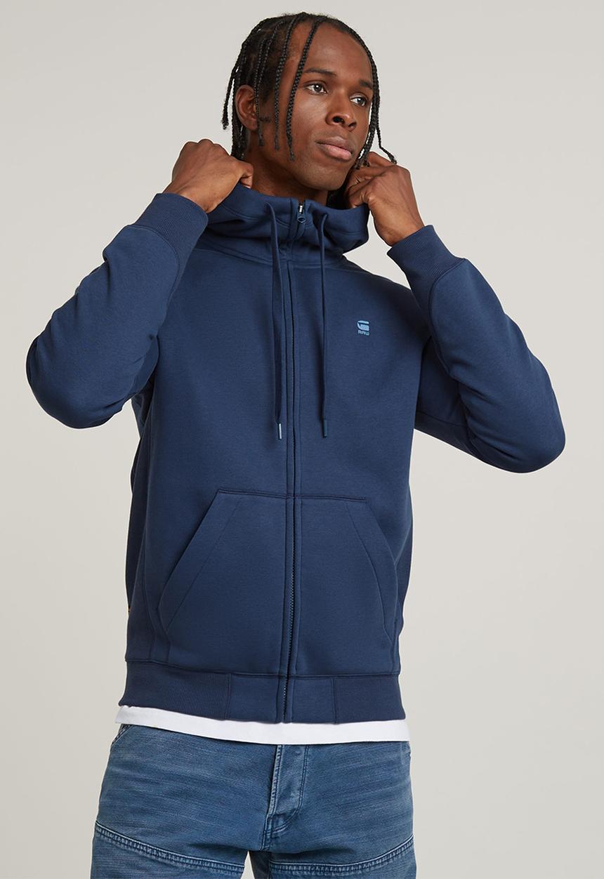 G-STAR - Premium core hdd zip sw long sleeve - dk sea blue