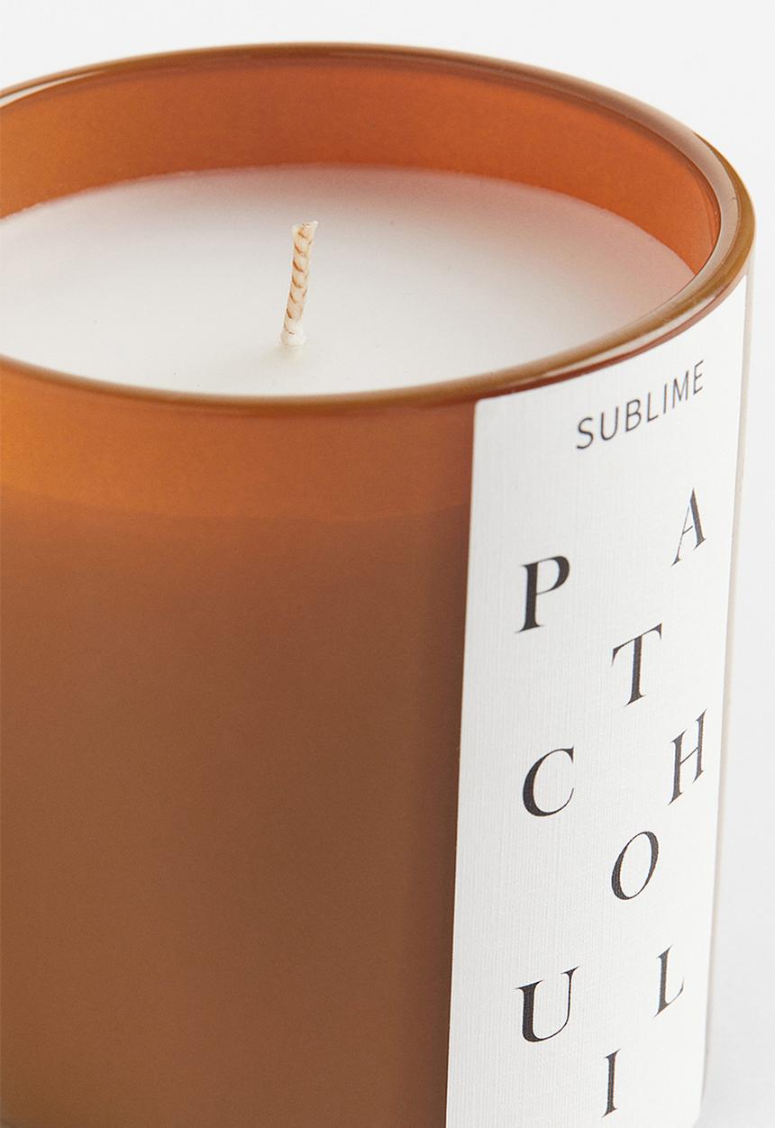 H&M - Scented candle in a glass holder - dark mustard yellow