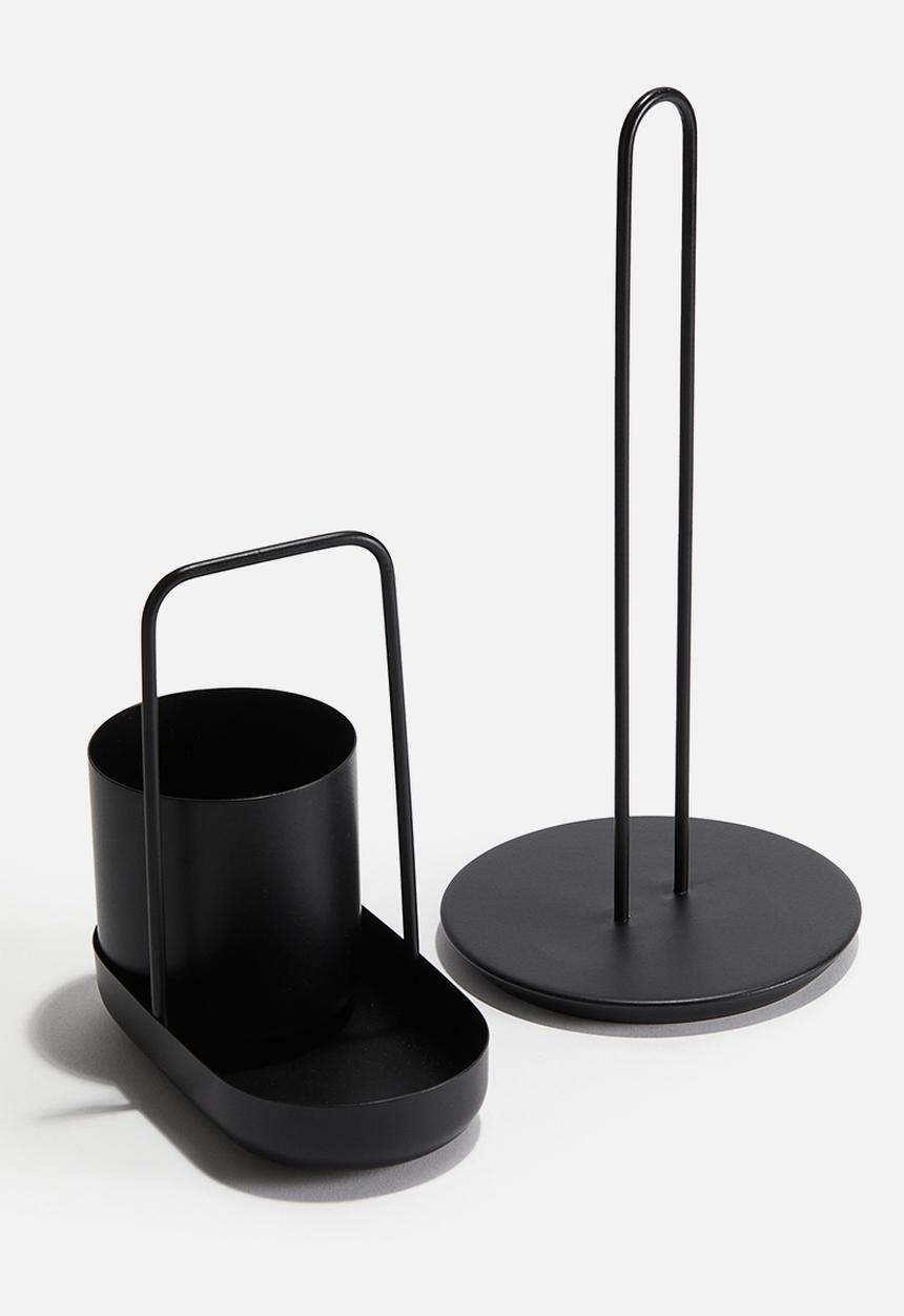 H&M - Metal paper towel holder - black