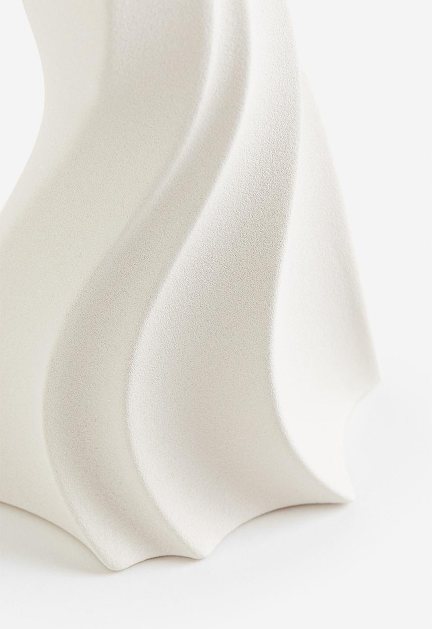 H&M - Stoneware candlestick - white