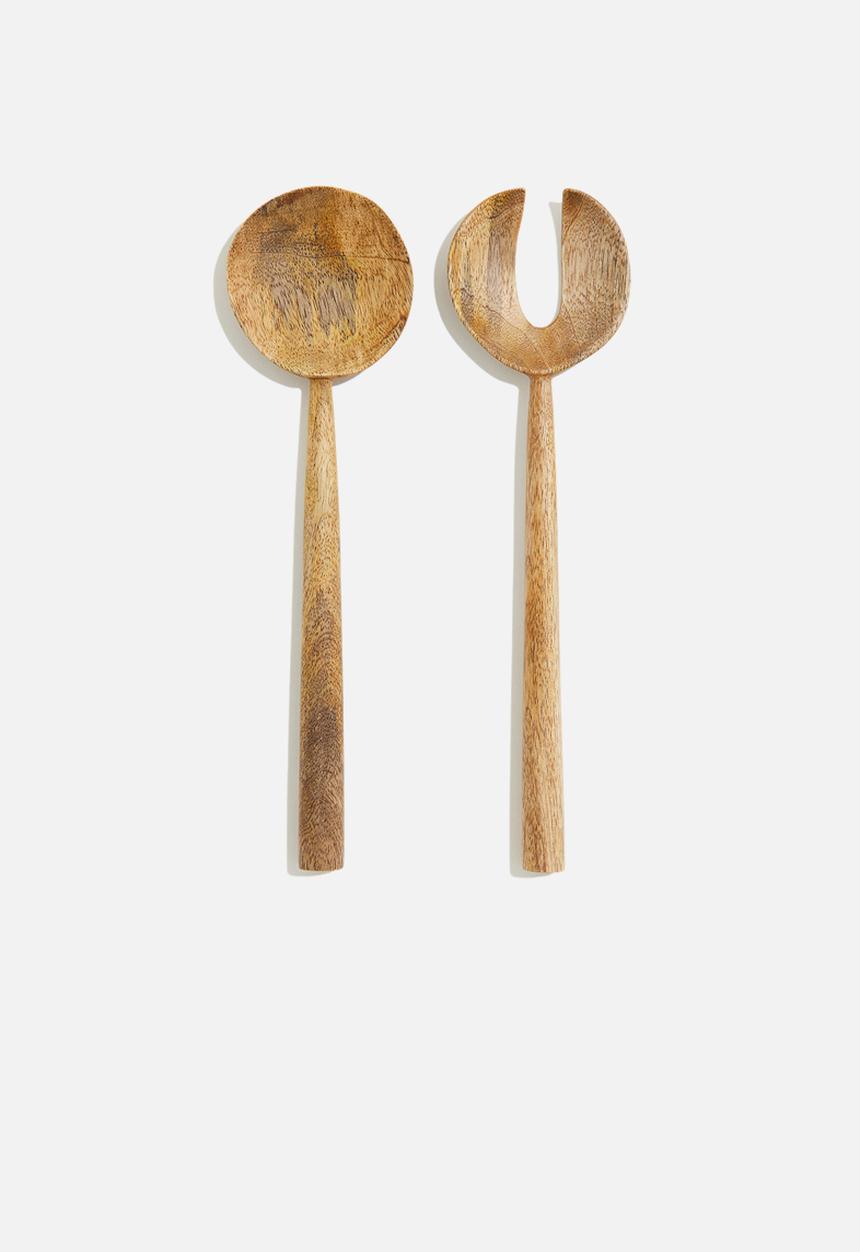 H&M - Wooden salad servers - beige