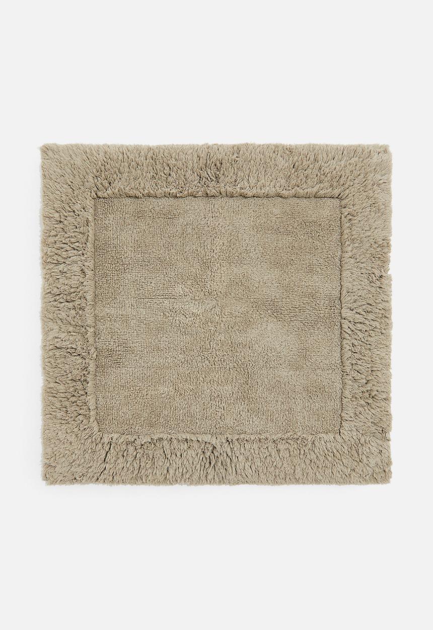 H&M - Tufted cotton bath mat - light khaki green