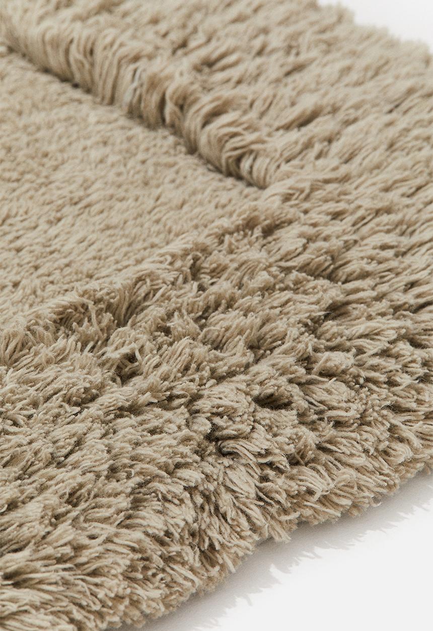 H&M - Tufted cotton bath mat - light khaki green
