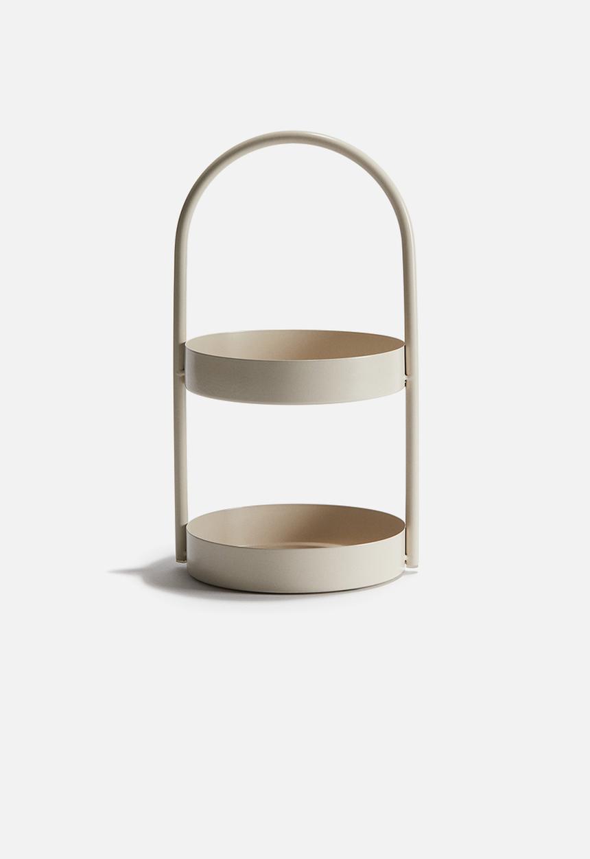 H&M - Two-tiered tray - light beige