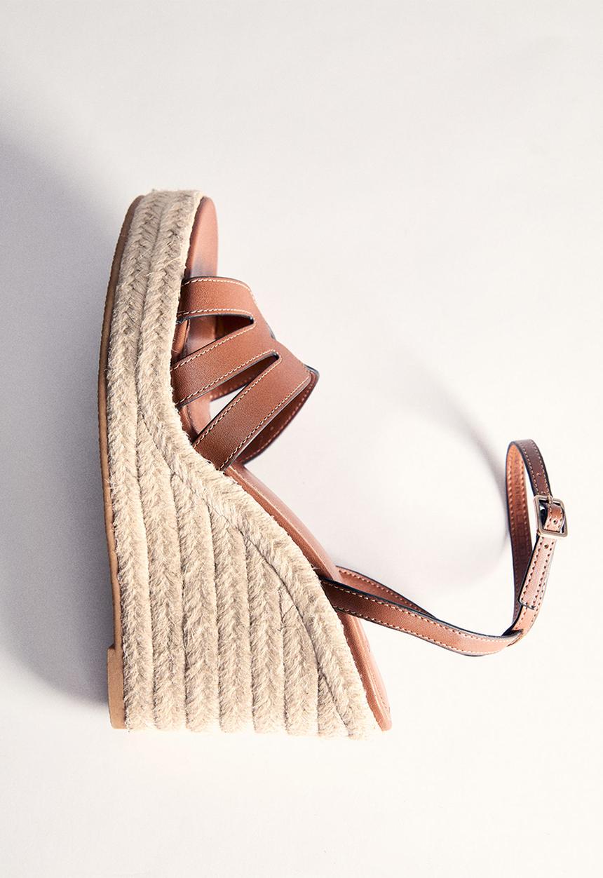 MANGO - Aurora espadrille - medium brown