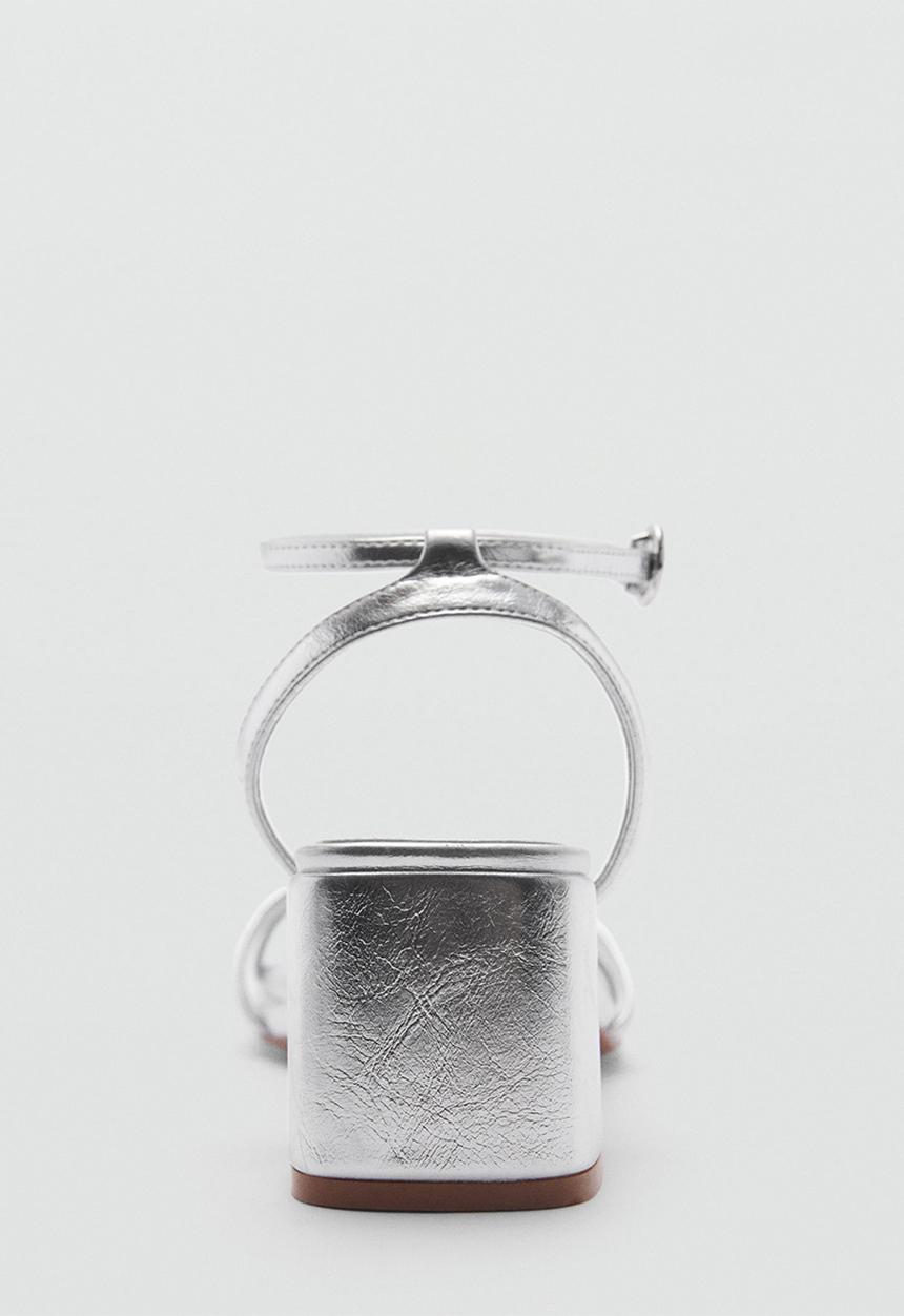 MANGO - Gaby block heel - silver