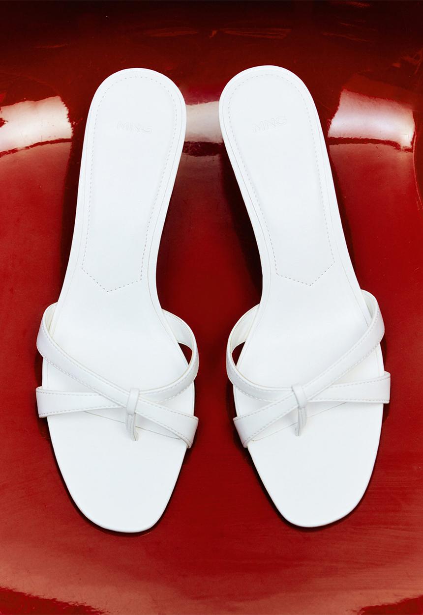 MANGO - Plane midi heel - white