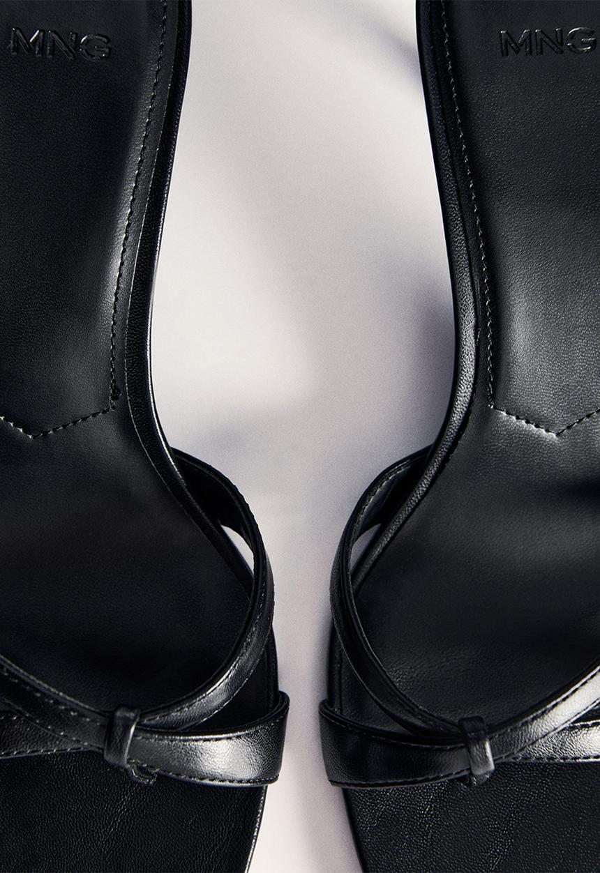 MANGO - Plane midi heel - black
