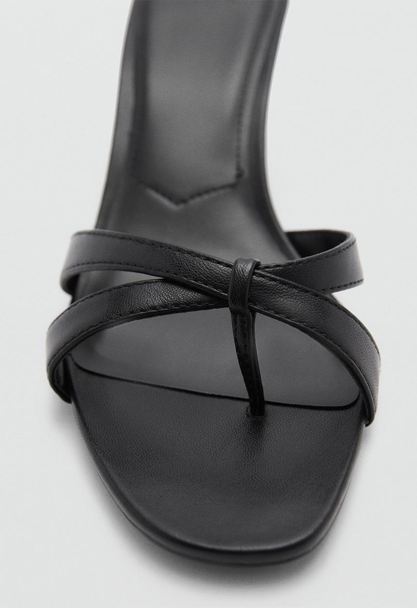 MANGO - Plane midi heel - black