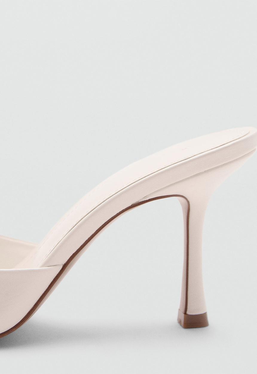 MANGO - Pepyv mule heel - white