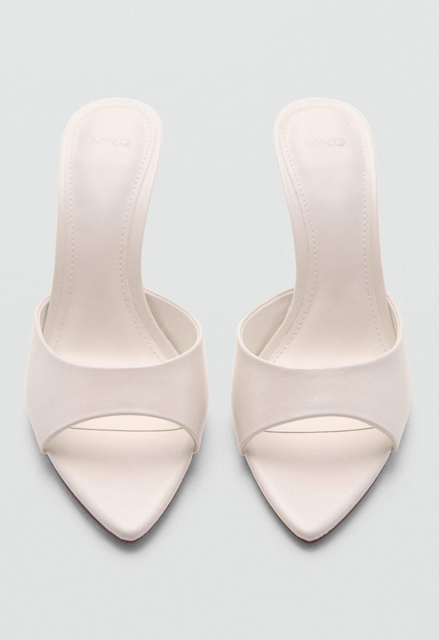 MANGO - Pepyv mule heel - white